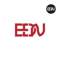 brev edn monogram logotyp design vektor