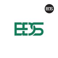 Brief eds Monogramm Logo Design vektor