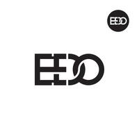 brev edo monogram logotyp design vektor