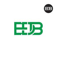 Brief Edb Monogramm Logo Design vektor