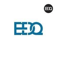 Brief edq Monogramm Logo Design vektor