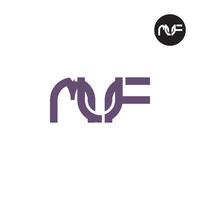 Brief Muf Monogramm Logo Design vektor