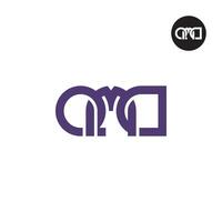 Brief qmd Monogramm Logo Design vektor