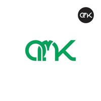 Brief qmk Monogramm Logo Design vektor