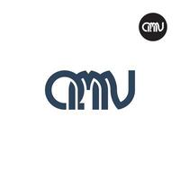 Brief qmn Monogramm Logo Design vektor