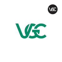 Brief vgc Monogramm Logo Design vektor