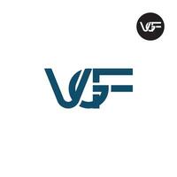 brev vgf monogram logotyp design vektor