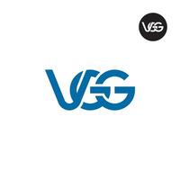 Brief vgg Monogramm Logo Design vektor