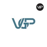 Brief vgp Monogramm Logo Design vektor