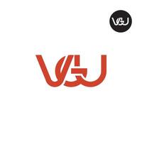 brev vgu monogram logotyp design vektor