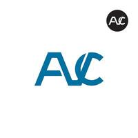 Brief avc Monogramm Logo Design vektor