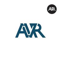 Brief avr Monogramm Logo Design vektor