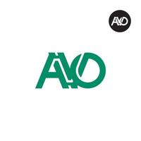 Brief avo Monogramm Logo Design vektor