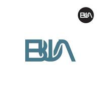 brev bwa monogram logotyp design vektor