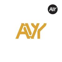 Brief avy Monogramm Logo Design vektor