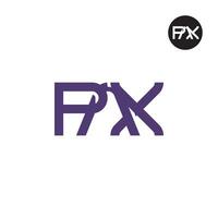 brev pax monogram logotyp design vektor