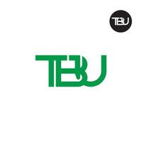 Brief tbu Monogramm Logo Design vektor