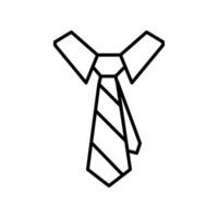 Krawatte Symbol oder Logo Illustration Gliederung schwarz Stil vektor