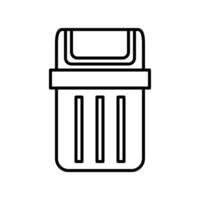 Müll Behälter Symbol Vektor oder Logo Illustration Stil