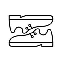 Schuh Symbol oder Logo Illustration Gliederung schwarz Stil vektor