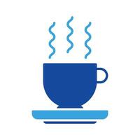Becher Kaffee Symbol Vektor oder Logo Illustration Glyphe Farbe Stil