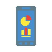 smartphone ikon vektor eller logotyp illustration platt Färg stil
