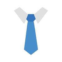 Krawatte Symbol Vektor oder Logo Illustration eben Farbe Stil