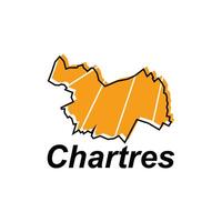 Vektor Karte von das Chartres. Grenzen von zum Ihre Infografik. Vektor Illustration Design Vorlage