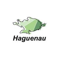 Hagenau Karte. Vektor Karte von Frankreich Hauptstadt Land bunt Design, Illustration Design Vorlage auf Weiß Hintergrund
