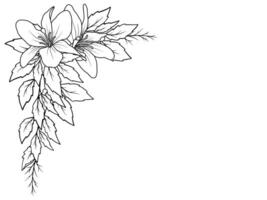 Blumen und Blätter Rand Illustration vektor
