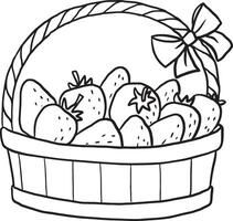 Korb Ostern Vektor Design Ei Illustration