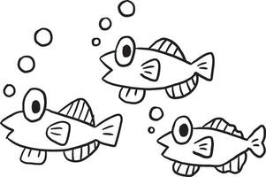 Fisch Tier Meer Illustration Karikatur vektor