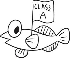 fisk djur- tecknad serie vektor illustration