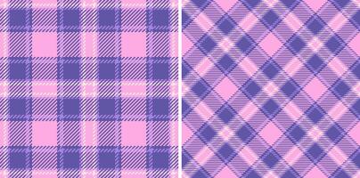 Muster Stoff nahtlos von Vektor prüfen Tartan mit ein Textil- Plaid Hintergrund Textur.
