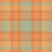 dekorera bakgrund textur kolla upp, eps tartan textil- tyg. värme sömlös pläd mönster vektor i orange och pastell färger.