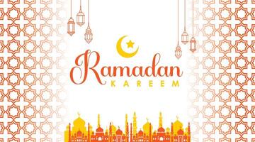 Vektor Ramadan kareem Hintergrund mit nahtlos Muster