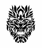 grafisk vektor illustration av stam- konst abstrakt svart tiger mask