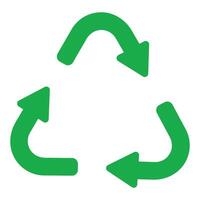 recyceln Symbol Symbol. Grün recyceln oder Recycling Pfeile Symbol. Vektor recyceln Zeichen