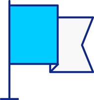Flagge Blau gefüllt Symbol vektor