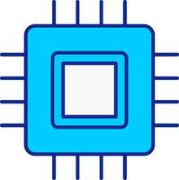 Schaltkreis Tafel Blau gefüllt Symbol vektor
