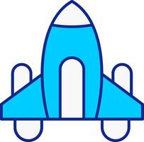 Raumschiff Blau gefüllt Symbol vektor