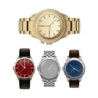 Herrenuhren Luxus-Stil teure Armbänder mit modernen Armbanduhren realistisches Set vektor