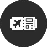 Flug Fahrkarte Vektor Symbol
