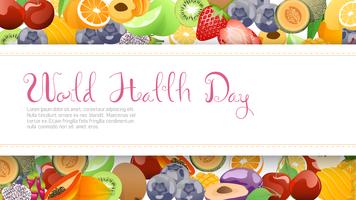 Fruchtsammlung für den Weltgesundheitstag. vektor