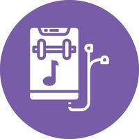 Fitnessstudio Musik- Vektor Symbol