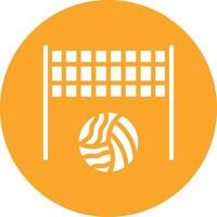 Beachvolleyball-Vektorsymbol vektor