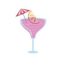 Cocktail-Limetten-Regenschirm vektor