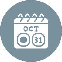 oktober 31: a vektor ikon