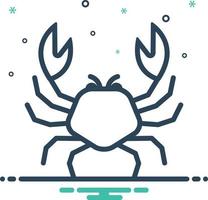 mix -ikon för krabba vektor