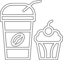 Kaffee Muffin Vektor Symbol